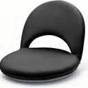 Floor Chair Floor Cushion Folding Padded Gaming Chair Adjustable 5-Position Floor Seat with Back Support for Kids Adult Great for Gaming Reading Meditating (Black)