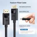 Cable Matters [VESA Certified] 32.4Gbps DisplayPort 1.4 Cable - 6ft, Support 8K 60Hz, 4K 240Hz DisplayPort Cable 1.4 with FreeSync, G-SYNC and HDR for Gaming Monitor, PC, RTX 4080/4090, RX 6800/6900