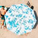6.9Ft Beach Umbrella with Wood Pole & Carrying Bag, Lightweight yet Sturdy, UPF 50+ for Beach, Camping, and Picnic