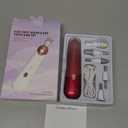 Professional Manicure Pedicure Set - Cordless Electric Foot Nail Care Trimmer Buffer Tools - 5 Speeds, Rechargeable, Thick Nails (Red)