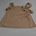 Womens Cute Sleeveless Tank Tops Ruffle Strap Square Neck Blouse Solid Color Knitted Camisole (XX-Large, Dark Khaki)