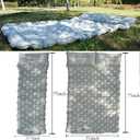 Sleeping Pad for Camping, Inflatable Sleeping Mat with Pillow, Camping Pad with Built-in Foot Pump, Lightweight Camping Mattress Pad for Car Camping, Backpacking, Tent and Hiking (Full (Grey))