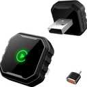 Wireless CarPlay Adapter for iPhone, Mini USB Design for Cars with Wired CarPlay, Fast Connection,5.8GHz WiFi,No Delay, Compatible with iOS 10+ & iPhone 6+, USB/Type C,Plug and Play (Dark Black)
