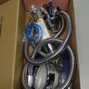 Cobbe Filtered LED Shower Head with Handheld, Color Changing, High Pressure Shower Head with Filter, Water Saving Spray Handheld Showerheads with Hose and Base for Dry Skin & Hair (3-Light)