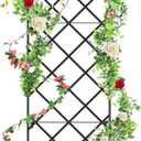 Newtay Giant Trellis for Climbing Plants, 108'' x 30'' Large Heavy Duty Rustproof Metal Vine Plant Trellis with Black Coating for Outdoor Climbing Plants Vegetables Support(Modern Style)