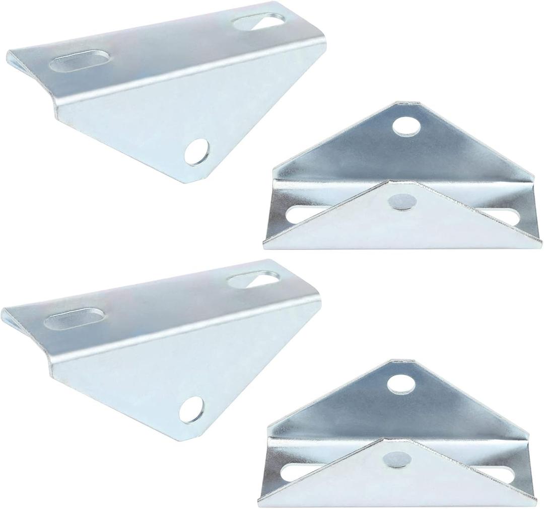 4 Pcs Adjustable Angle Solar Panel Tilt Mount Bracket for 1-5/8" Strut Channel, Pivot Holes Accept 1/2" Bolt