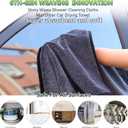 Shiny Cleaning Cloths,3pcs Shiny Drying Towels,Shower Doors Drying Towels,12 * 10in Streak Free Glass Window Car Mirror Super Absorben Microfiber Cleaning Cloths(5pcs grey12*10)