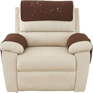 Armchair Covers for Arms and Headrest Sofa Armrest Cover for Recliner Chairs Armchair Slipcover Nonslip Quilted Furniture Protector for Sofa Couch(B7,1 seat 3pieces)
