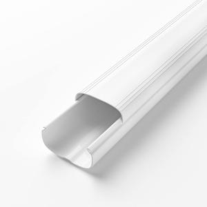 4" W x 39.3'' L Straight Duct Line Cover Set Parts PVC Accessory for Decorative for Ductless Mini Split, Central AC and Heat Pumps (4" x 3.28Ft)