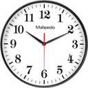 Black Wall Clock, 10 Inch Wall Clocks Battery Operated, Large Number Classic Silent Non Ticking Quartz Analog Decorative Wall Clocks for Living Room Bedroom Kitchen Gym Office School Hotel