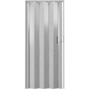 48" W Premium Foldable Accordion Doors, Double Walled Heavy Duty Folding Doors for Interior, Privacy Room Divider, Grey (Gray)