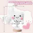 Simgoing Crochet Texas Gifts for Her Him Handmade Plush Gift Inspirational Support Long Distance Relationship Souvenirs for Women Friend Couple Boyfriend Girlfriend, I Love You to Texas and Back