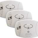 FIRST ALERT Plug-In Carbon Monoxide Detector, 3 Count (Pack of 1), CO600 , White, 6.75 x 6.9 x 9 inches