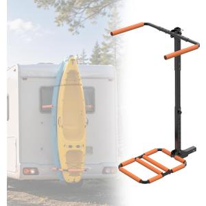 300 LBS RV Kayak Rack, Vertical 2" Hitch Mount for 2 Kayaks or SUPs Up to 12 FT | Thick Alloy Steel Rust-Proof Foldable Carrier with Reinforced Anti-Bend Base for Truck, SUV