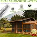 1/2 Inch 19 Gauge Hardware Cloth, 48" x100' Double-Layer Hot-Dip Galvanized After Welding, Heavy-Duty Chicken Wire,Rabbit/Garden Fence Mesh Roll - Durable Welded Poultry Netting, Tree Guard