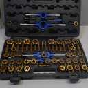 Orion Motor Tech 87pc Tap and Die Set, SAE and Metric Threading Tool Kit for Coarse & Fine Internal and External Threads, Complete Threading and Rethreading Tool Kit with Accessories and Storage Case