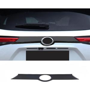 Car Accessories Tail Gate Grille Decoration Protector Guard Plate Fit For Toyota Highlander 2021 2022 2023 2024 2025 Rear Exterior Trunk Streamer Cover Trim (Black) ABS 1 PC