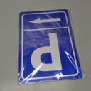 2 x 2-pack Parking Sign This Way to Parkinglot Aluminum Signage, Show Where to Park, Size 25 X 35 cm, Blue