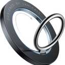 Lamicall Magnetic Phone Ring Holder for MagSafe, [Flexible 360 Rotation] Magnet Finger Ring Grip Stand Holder, Fit for iPhone 16 15 14 13 12, Pro, Pro Max, Plus, Mag Safe Accessories, Misty Black