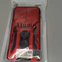 ATUMP for Samsung Galaxy S23 FE Case with [2Pcs] HD Screen Protector & Slide Camera Cover, Rotated Ring Kickstand [Military Grade Shockproof] Protective Case for Galaxy S23 FE 6.4", Red