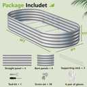 2PCS 6x3x1ft Galvanized Metal Raised Garden Bed Kit,Outdoor Planter Box Vegetables,Flowers,Herbs Durable Rust-Resistant Patio Gardening Beds
