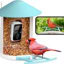 NETVUE by Birdfy Smart Bird Feeder with Camera, Bird Watching Camera, Auto Capture Video & Motion Detection, 1080P Live Steam, Cardinal Feeder Outdoor Wireless, Ideal Present for Backyard Birder, Blue