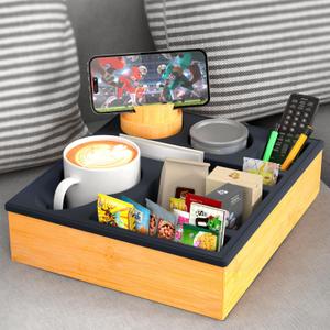 Couch Cup Holder Tray - Couch Organizer Caddy, Silicone Beach Caddy with Cup Holder, Sofa and Bed Drink Holder and Couch Tray Table for Snacks Beverage Remote (Black) Couch Cup Holder Tray - Couch Organizer Caddy, Silicone Beach Caddy with Cup Holder, Sofa and Bed Drink Holder and Couch Tray Table for Snacks Beverage Remote (Black)