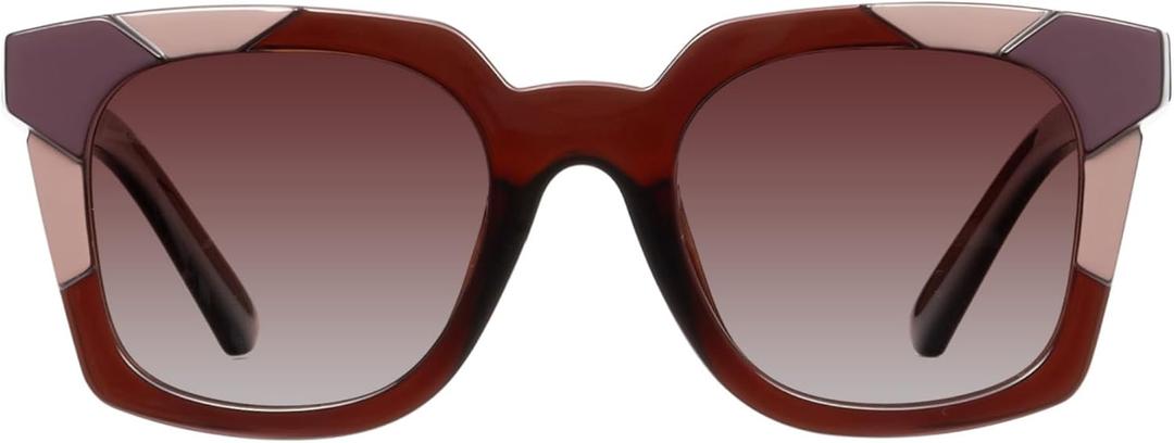 JIM HALO Trendy Polarized Sunglasses For Womens Retro Oversized Square Cute Sun Glasses UV400 2024