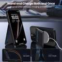 WSKEN for iPhone 16 Pro Wallet Case with Stand-RFID 2 Card Holder Slot Hidden Kickstand Compatible with MagSafe Strong Magnetic PU Leather Slim Shockproof Phone Cover,Black