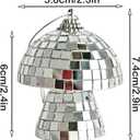 4Pcs Mini Disco Mushroom Hanging Ornaments Mirror Ball Decorations for Christmas Tree Party, Wedding Christmas Home New Year Unique Decor