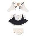 niannyyhouse 20cm Plush Doll Clothes Black Dress Scarf Underpants 8in Doll Accessories