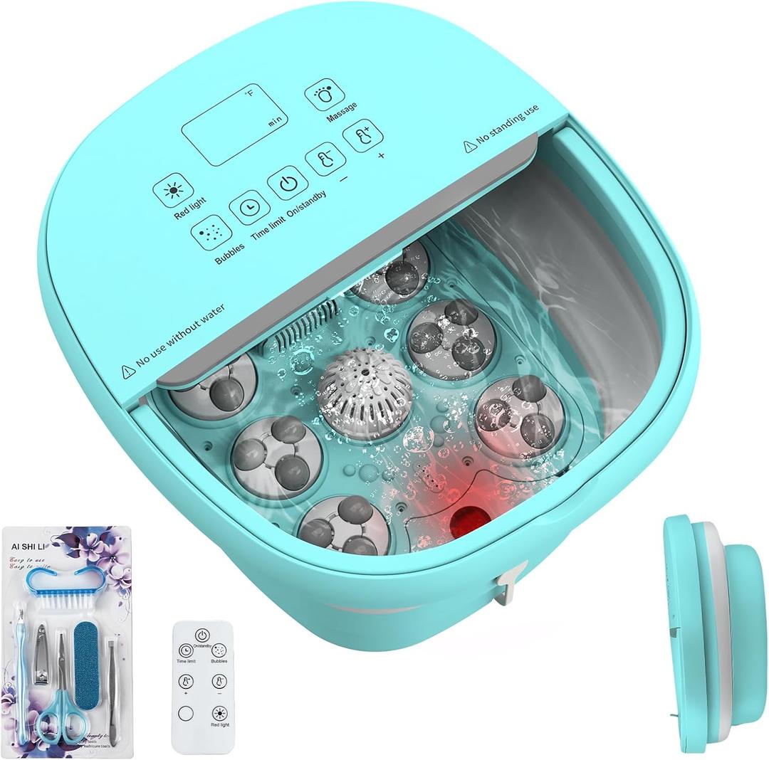 Mom Christmas Gifts for Women, Mens Gifts for Dad - Pedicure Foot Spa, Foot Spa Bath Massager with Heat, Collapsible Bath Soak Tub, Portable for Any Casual Scene to Help You Relax