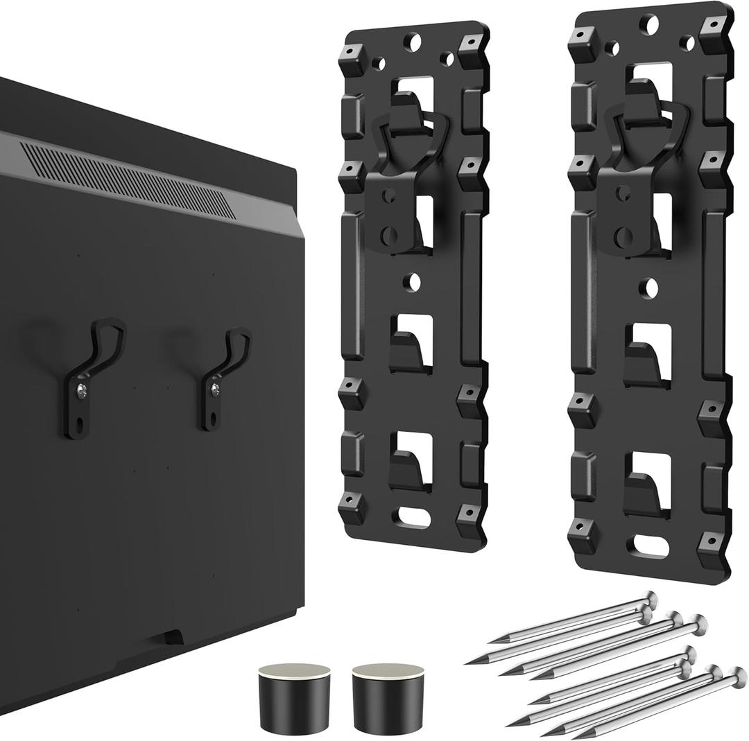 FORGING MOUNT No Stud TV Wall Mount,Drywall Wall Mount for 26-100" TVs/Monitors,Holds Up to 176LBS, Height Adjustable,1.17'' Low Profile Studless TV Mount,No Drilling No Finder Required,Easy Install