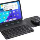 Bluetooth Keyboard and Mouse for iPad, Wireless Portable Keyboard and Mouse Rechargeable, for iPad 10th Gen/A16 11th/Mini/Pro/Air 11inches, iPhone(Not Included Case) (Black)