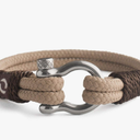 Mens Rope Bracelet - Stainless Steel Silver Shackle, Extremely Durable and Scratch Resistant Waterproof Paracord, Handmade, Nautical Wristband for Men 5-7