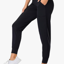 Oalka Women's Joggers High Waist Yoga Pockets Sweatpants Sport Workout Pants, Size:XL