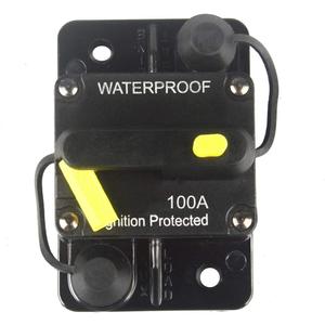 100 Amp Circuit Breaker DC 12V -48V Waterproof 30A-300A Manual Reset Fuse Inverter for Trolling Motor Auto Car RV Marine Boat Current Overload Protection (100A)
