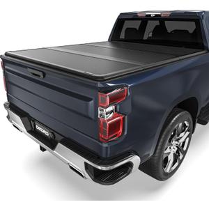 OEDRO FRP Hard Tri-fold Truck Bed Tonneau Cover Compatible with 2019-2026 Chevy Silverado 1500 / GMC Sierra 1500 New Body Style, 5.8 Feet Bed w/o Multi-Flex Tailgate