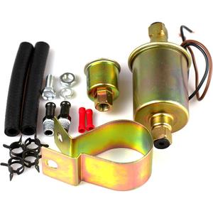 Universal 2.5-4.5 PSI 12V High Performance free Flow In Line External Electric Fuel Pump With Complete Installation Kit E8016S SP8016 F4027