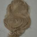FESHFEN Blonde Wigs with Bangs, Synthetic Natural Looking Light Blonde Long Layered Straight Hair Wig for Women Daily Party Use 18 inch