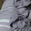Bedsure Full Comforter Set 7 Pieces, Purple Striped Bedding Set for All Seasons, Reversible, Cationic Dyeing Bed in a Bag with Comforter, Sheets, Pillowcases & Shams