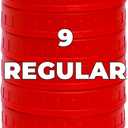 Jumterlee 9 Pack Red Regular Mouth Mason Jar Lids with Silicone Rings,9 Color to Choose, Plastic Mason Jar Lids,Plastic Canning Lids, Fit Ball,Kerr and More (Red)