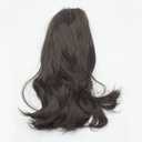 Woman's wig 15" Long mid length hair with bangs ( Dark Brown )