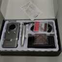 Portable Nail Drill Electric File: 45000RPM Professional Rechargeable Nail E File Machine for Acrylic & Gel Nails, Cordless Efile with 7 Drill Bits, 56 Sanding Bands & Base for Salon Home (Gray)