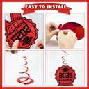 Red Graduation Banner & 9Pcs Hanging Swirls for Class of 2025 Graduation Party Supplies
