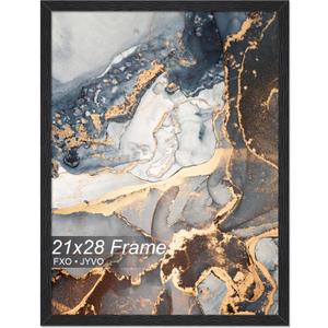 21x28 Picture Frame Black Engineered Wood Wall Hanging