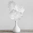 Silver Faux Leaves Artificial Leaves for Wedding Props Decorative Silver Leaves for Home Party Banquet Holiday Indoor and Outdoor Floral Arrangements 18.50 X 7.48 in