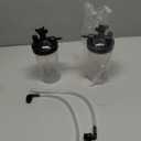 Geiserailie 2 Pack Oxygen Humidifier Bottle, Sturdy 6 LPM Humidifier Oxygen Bottle with 12" Adapter Tubing for Home or Travel Portable O2 Humidification