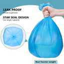Compostable Trash Bags 4 Gallon 200 Packs,AYOTEE Biodegradable Trash Bags,Blue Recycle Bags,No leak Small Trash Bags,Small Garbage Bags 4 Gallon Trash Bags Unscented,4-6 Gal Bathroom Trash Bags