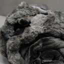 Faux Fur Throw Blanket, 1000GSM Fluffy Soft Bubble Blanket for Couch Bed, Cozy Plush Warm and Thick Blanket, Fuzzy Rabbit Throw for Living Room Bedroom 80''*90'' Tie-dye Grey (Queen)